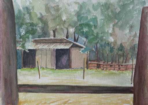Painting summer Shed