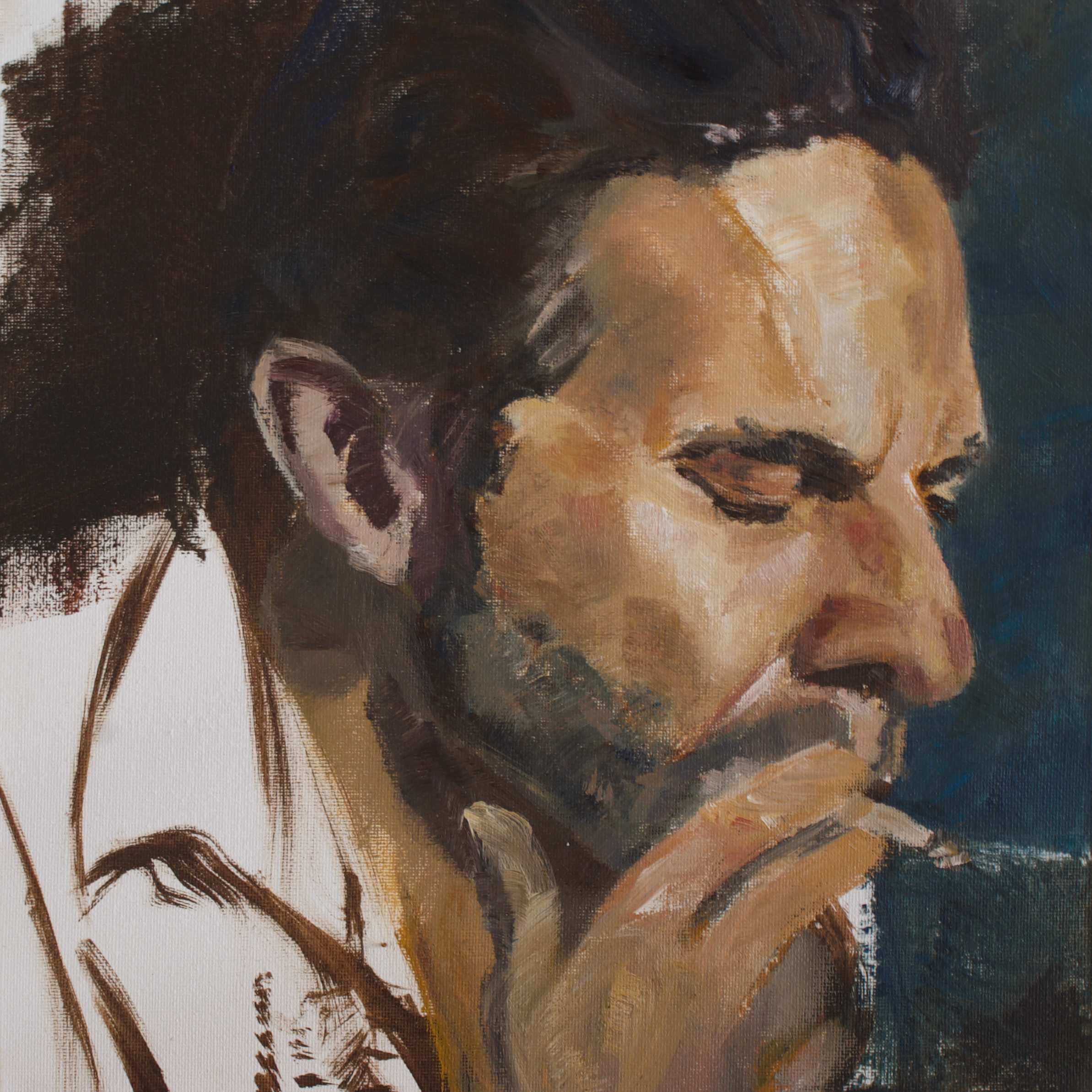 Kunst werk van da:njels: Tom B. - Olieverf op doek - 29 x 29 cm - 2022