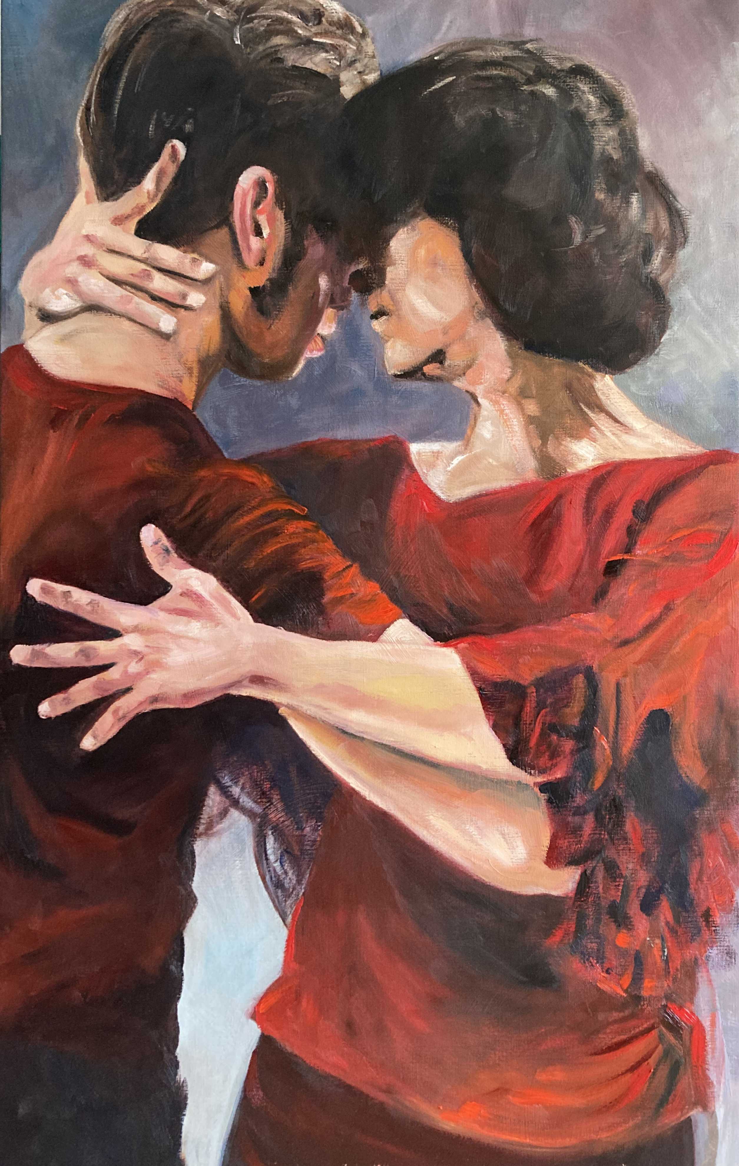 'Fueron tres anas' - Olieverf op linnen - 80 x 120 cm - 2023 - collectie 'Tango for two'