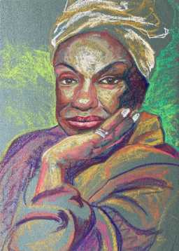 Schilderij 'Nina Simone' uit de collectie Blowin the blues away