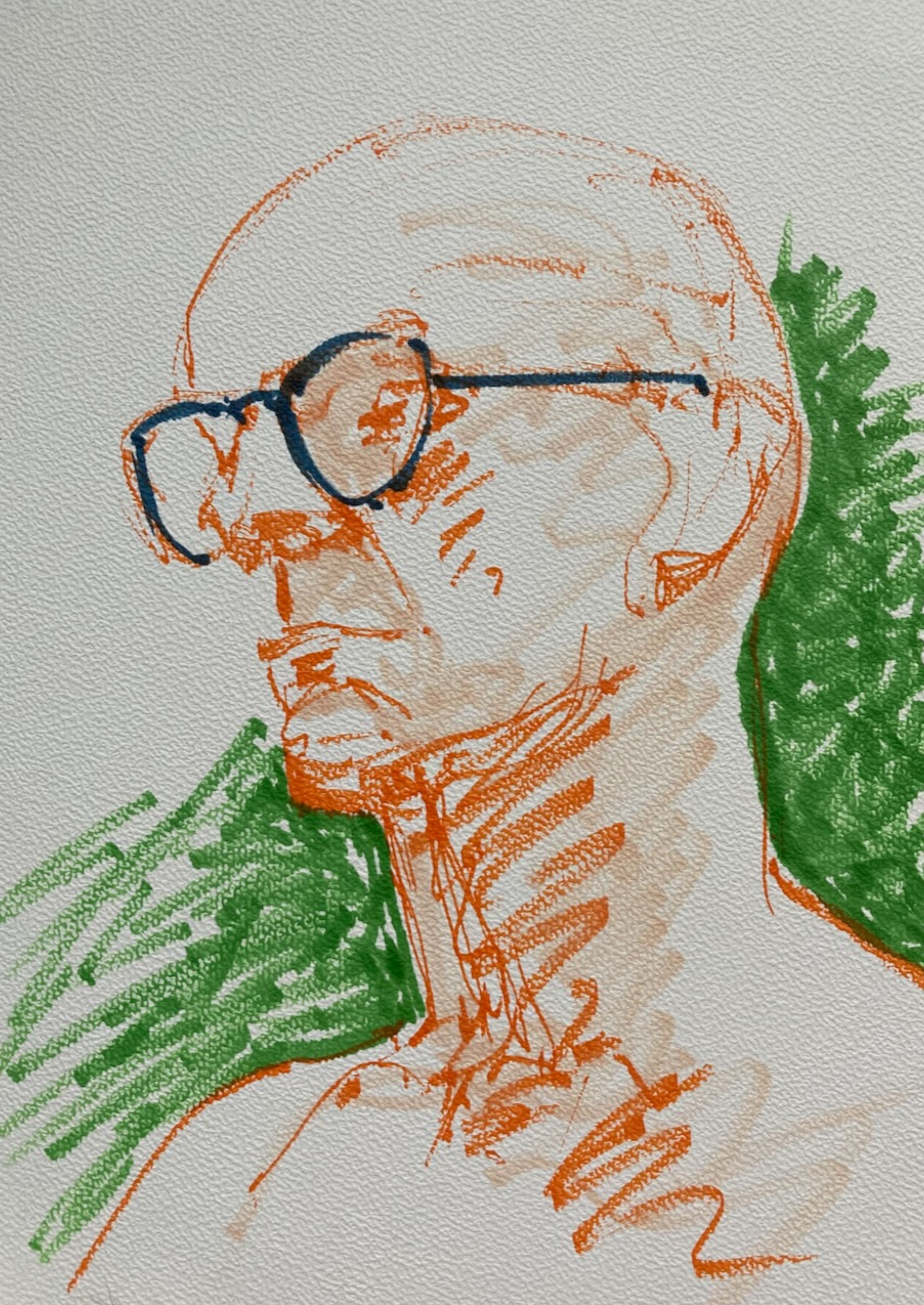 'I'm cool with that' - Marker op papier - 21 x 29,7 cm - 2023 - collectie 'De Scheve schets'