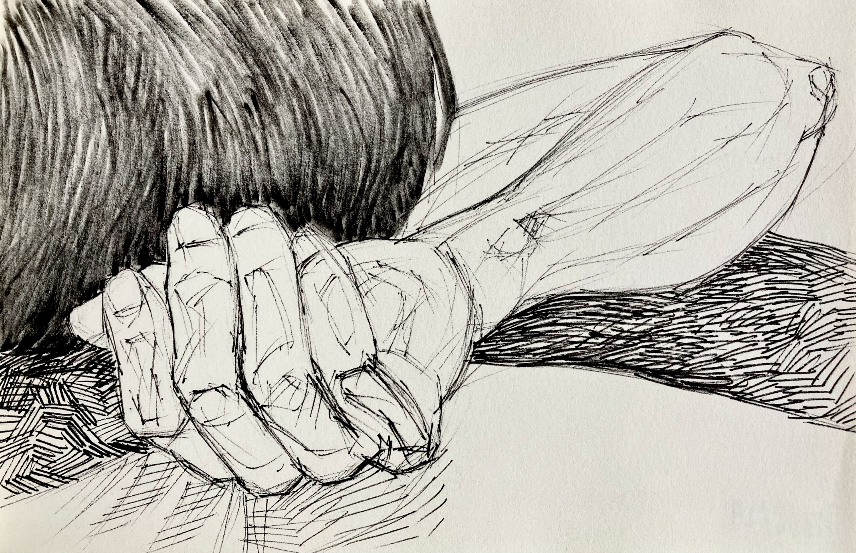 Kunst werk van da:njels: sleepy - Fineliner op papier - 20 x 14 cm - 2024