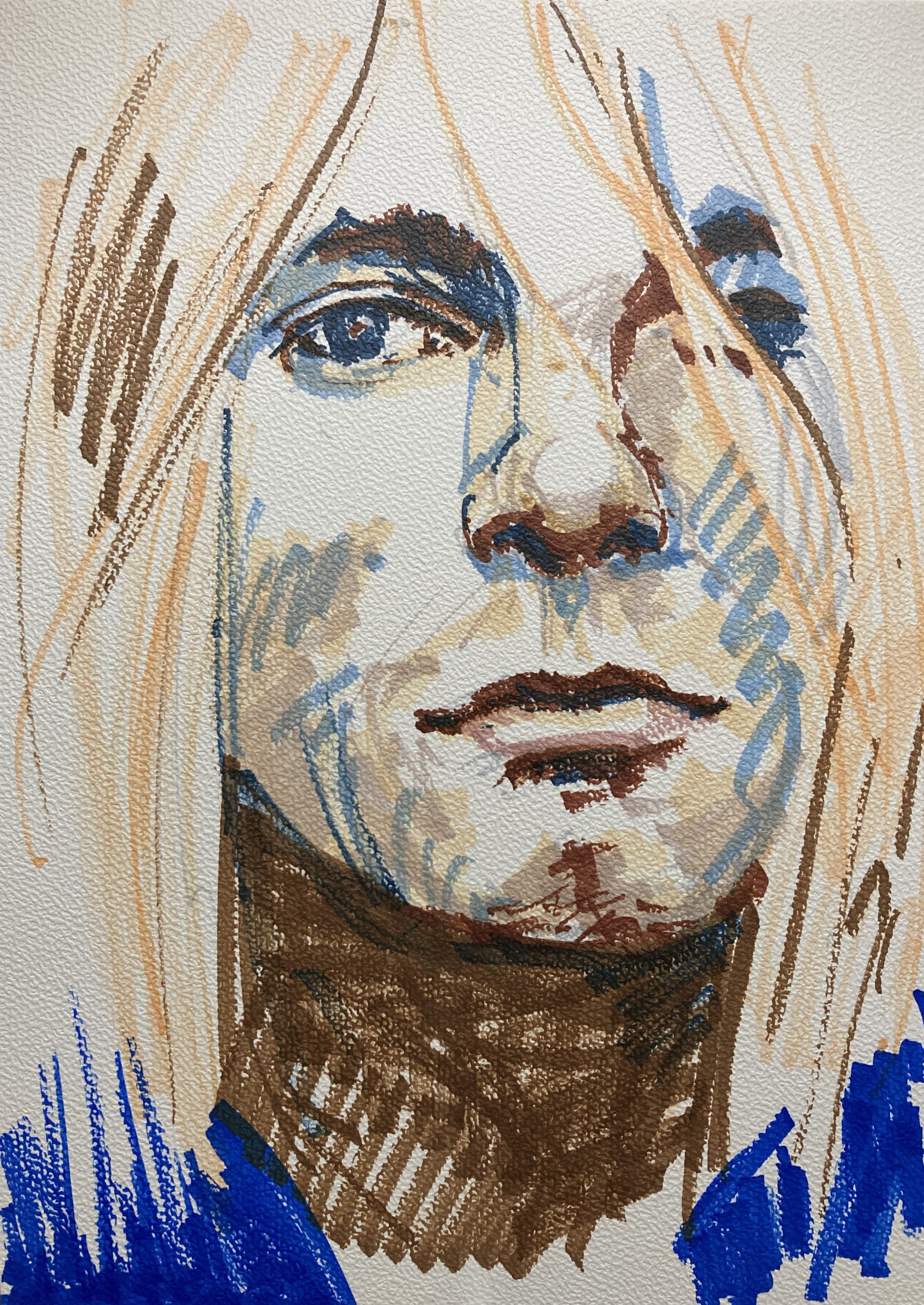 'Kurt C' - Marker op papier - 21 x 29,7 cm - 2024 - collectie 'Artiesten'