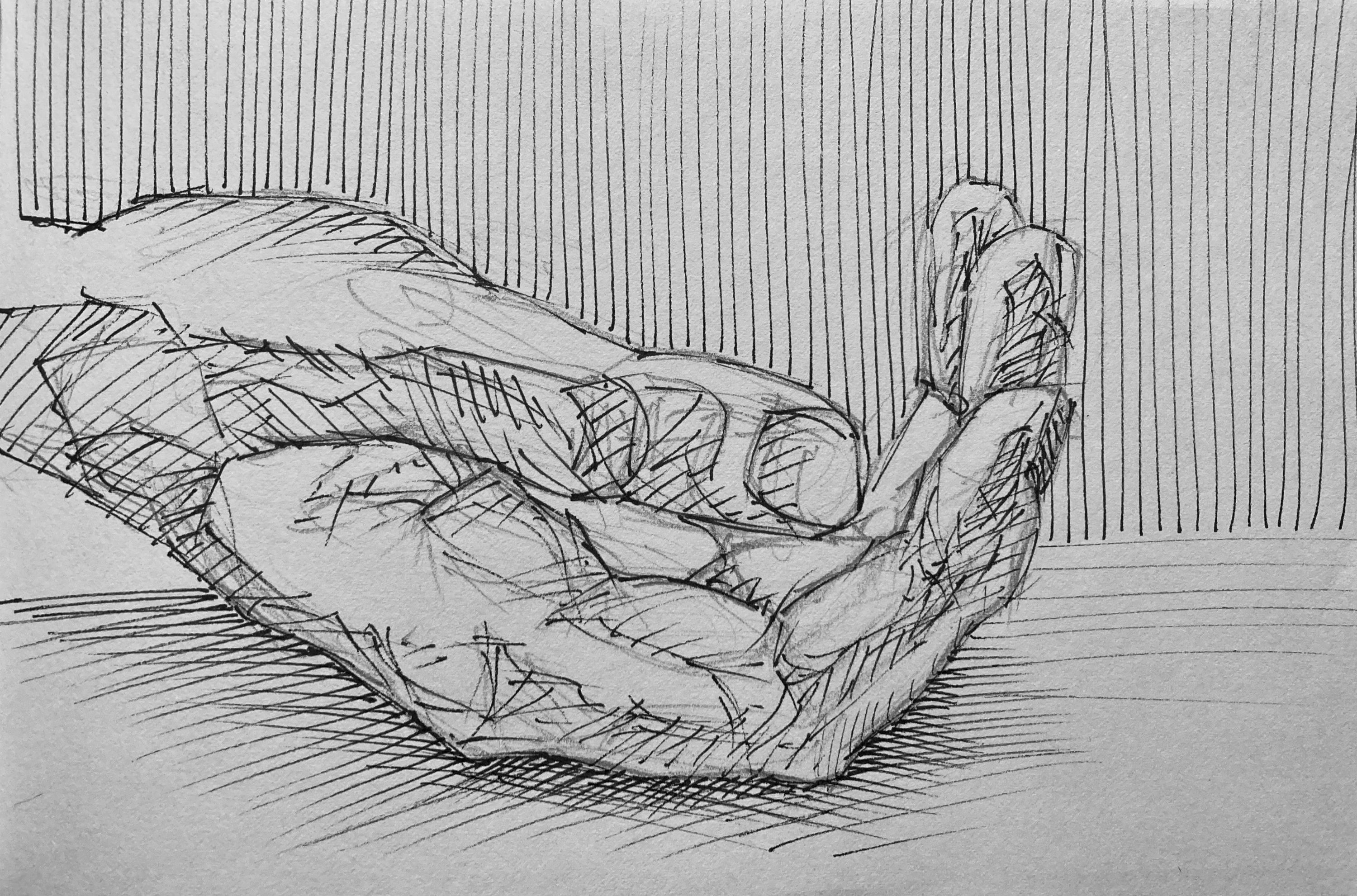 Kunst werk van da:njels: get - Fineliner op papier - 20 x 14 cm - 2024