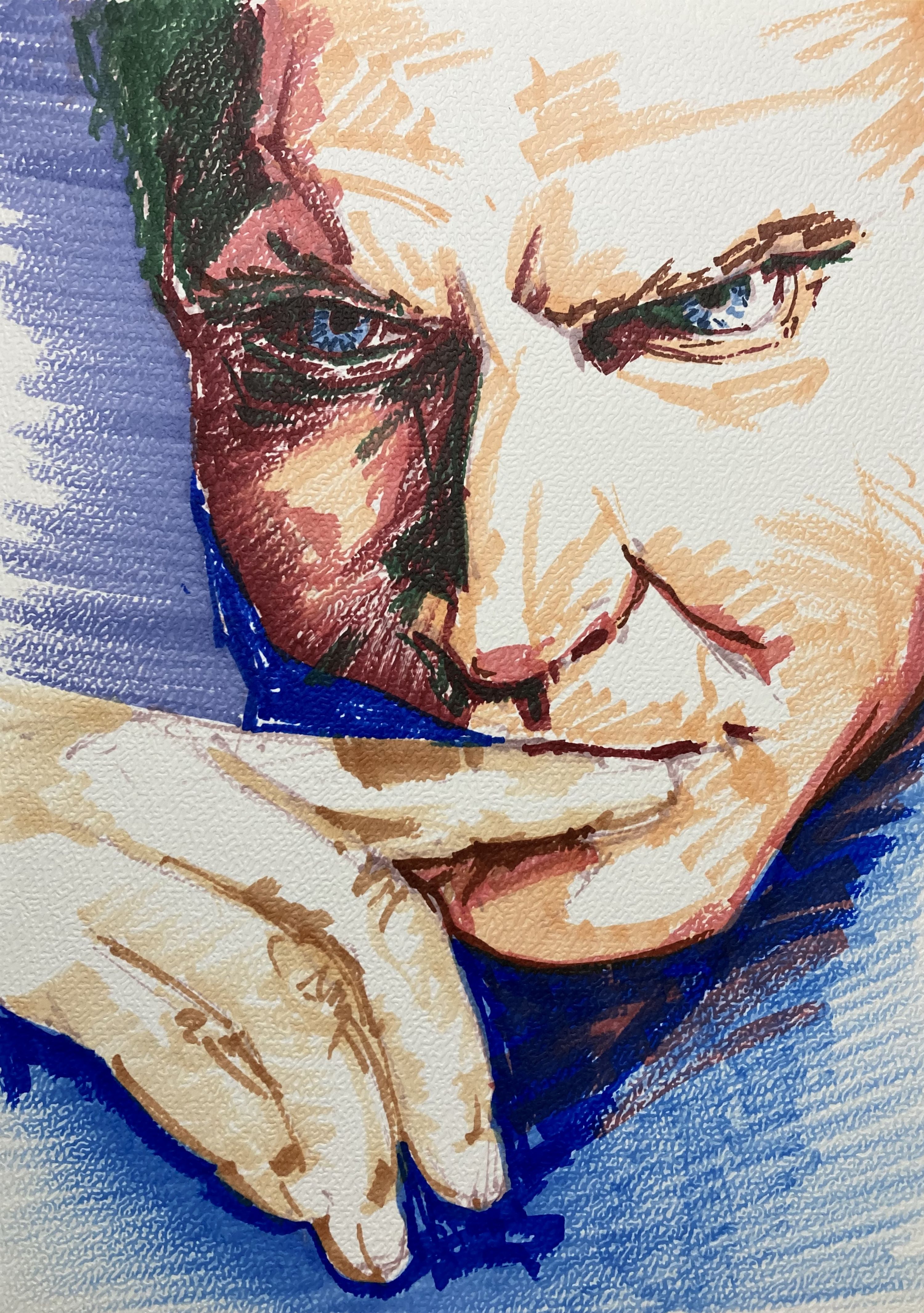 Kunst werk van da:njels: sting - Marker op papier - 21 x 29,7 cm - 2024