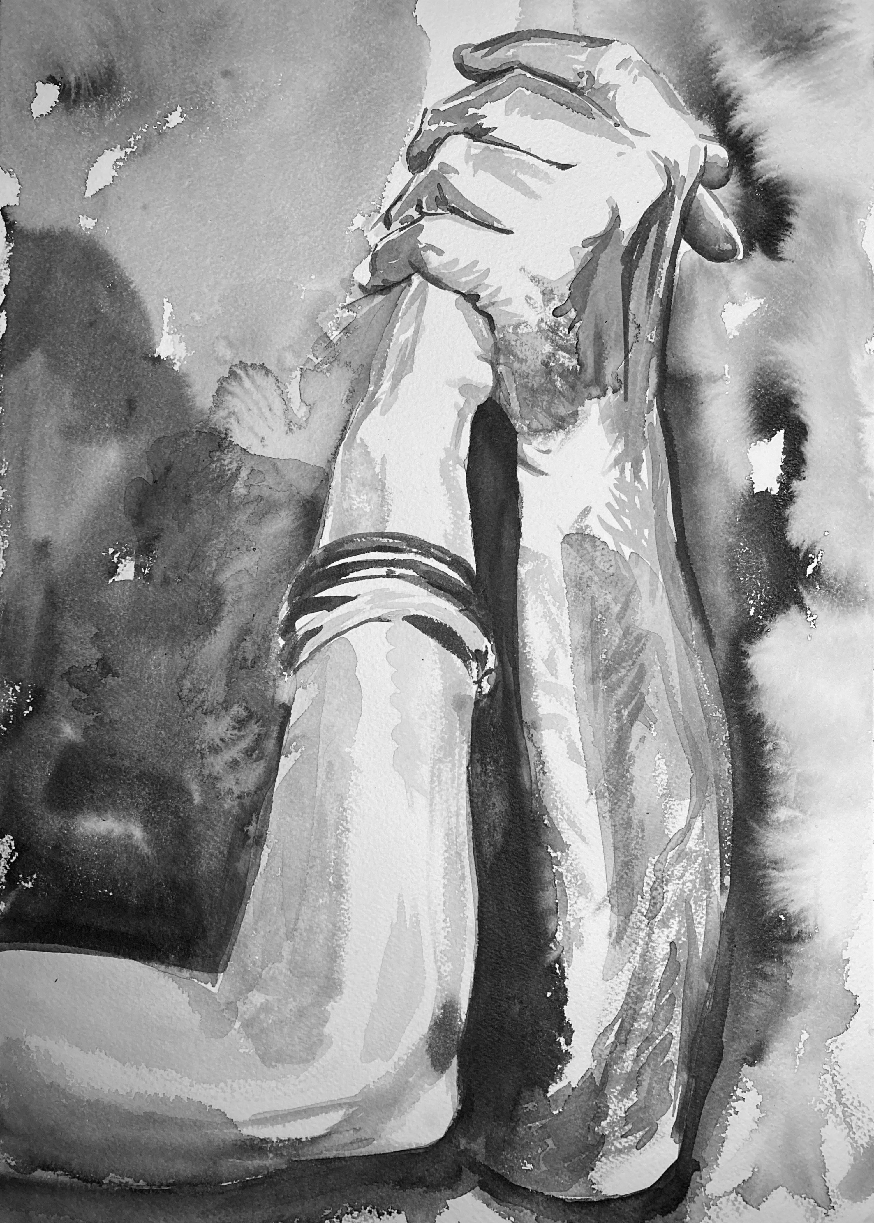 Kunst werk van da:njels: robusto - Inkt op Arches papier - 36 x 51 cm - 2024
