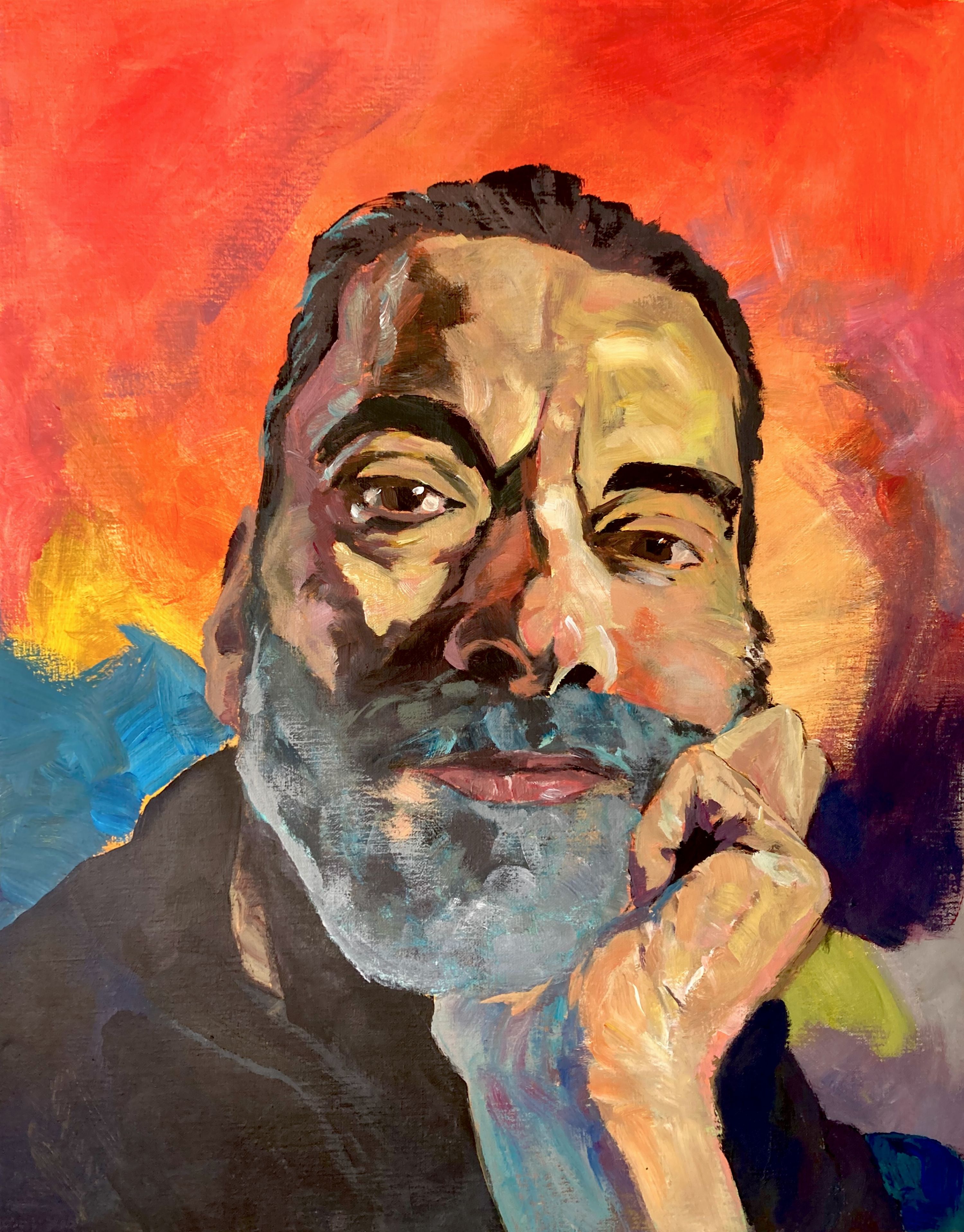 'daanjels' - Acrylverf op linnen - 50 x 60 cm - 2025 - collectie 'Portret'