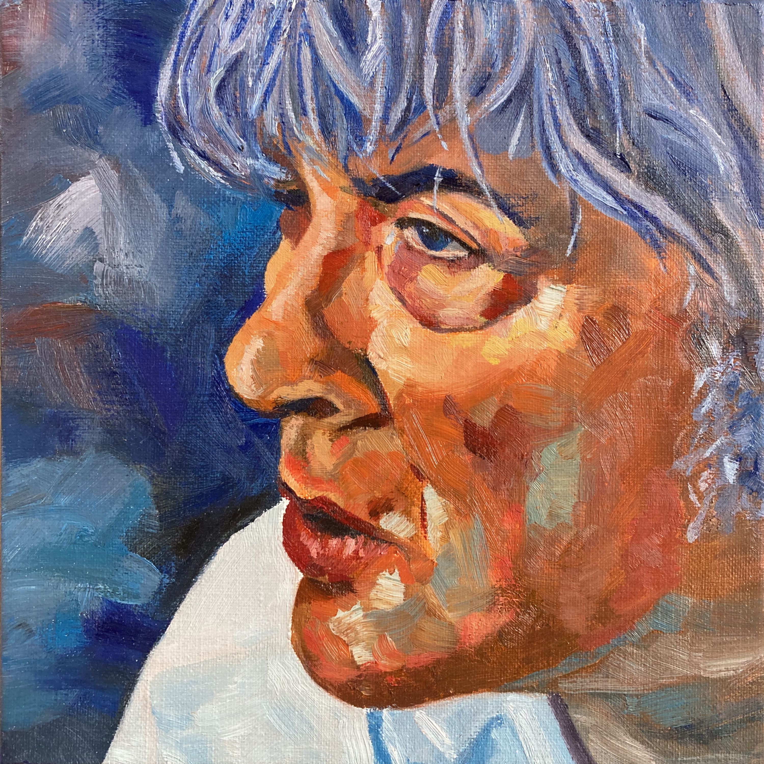 'Arno H.' - Olieverf op linnen - 29 x 29 cm - 2025 - collectie 'Zangers'
