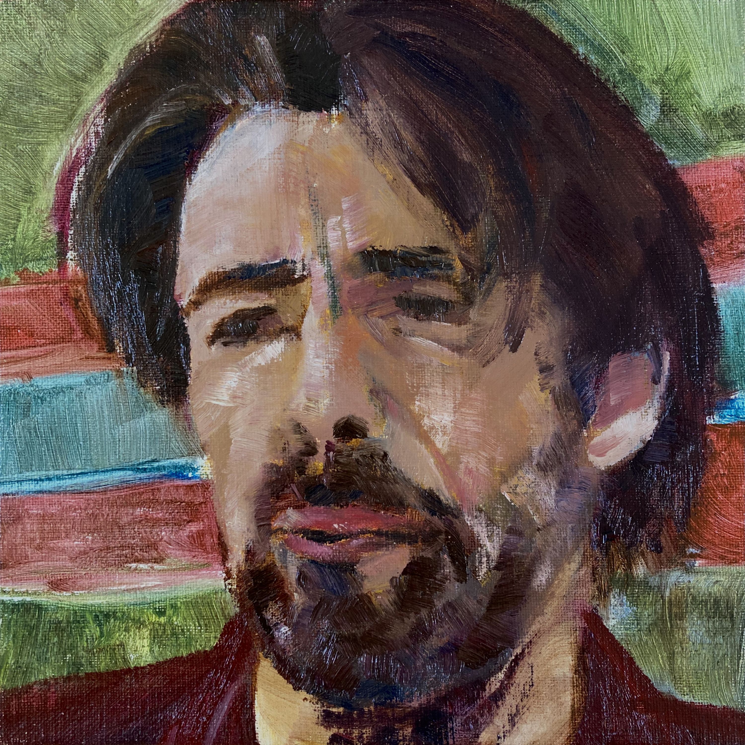 Kunst werk van da:njels: Mauro P. - Olieverf op linnen - 29 x 29 cm - 2022