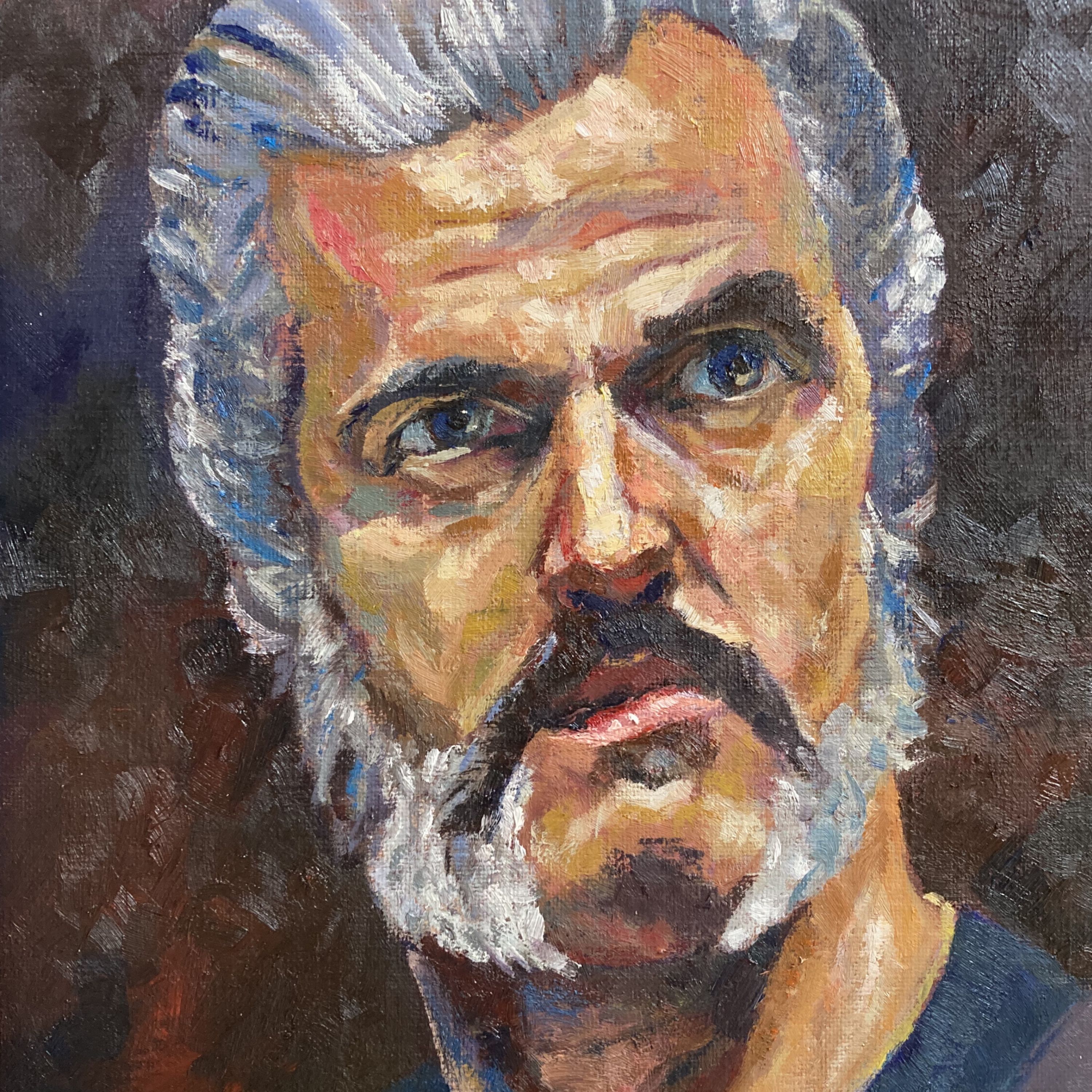 Kunst werk van da:njels: Ruben B. - Olieverf op linnen - 29 x 29 cm - 2025