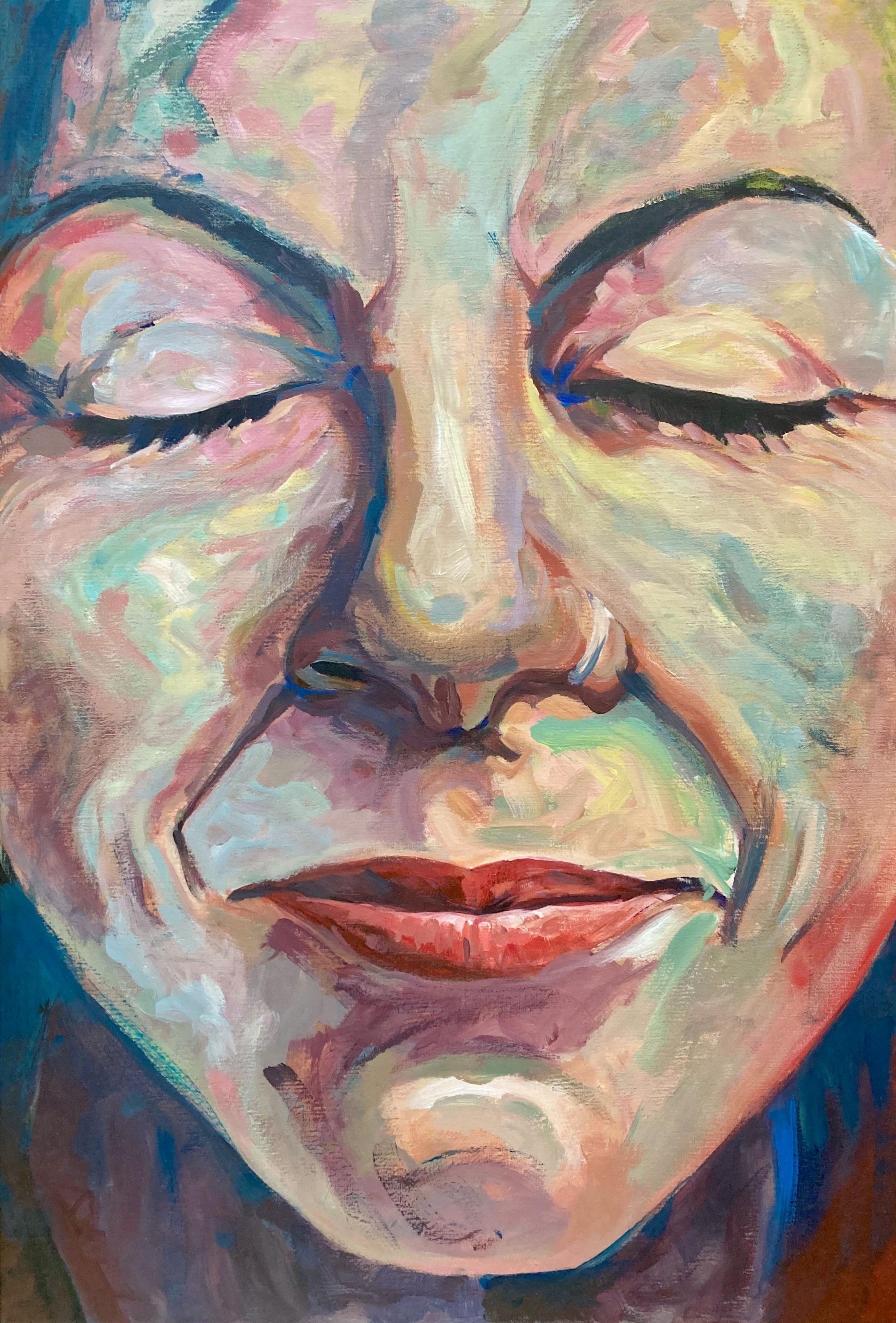 Kunst werk van da:njels: sunshine - Acrylverf op linnen - 70 x 100 cm - 2025