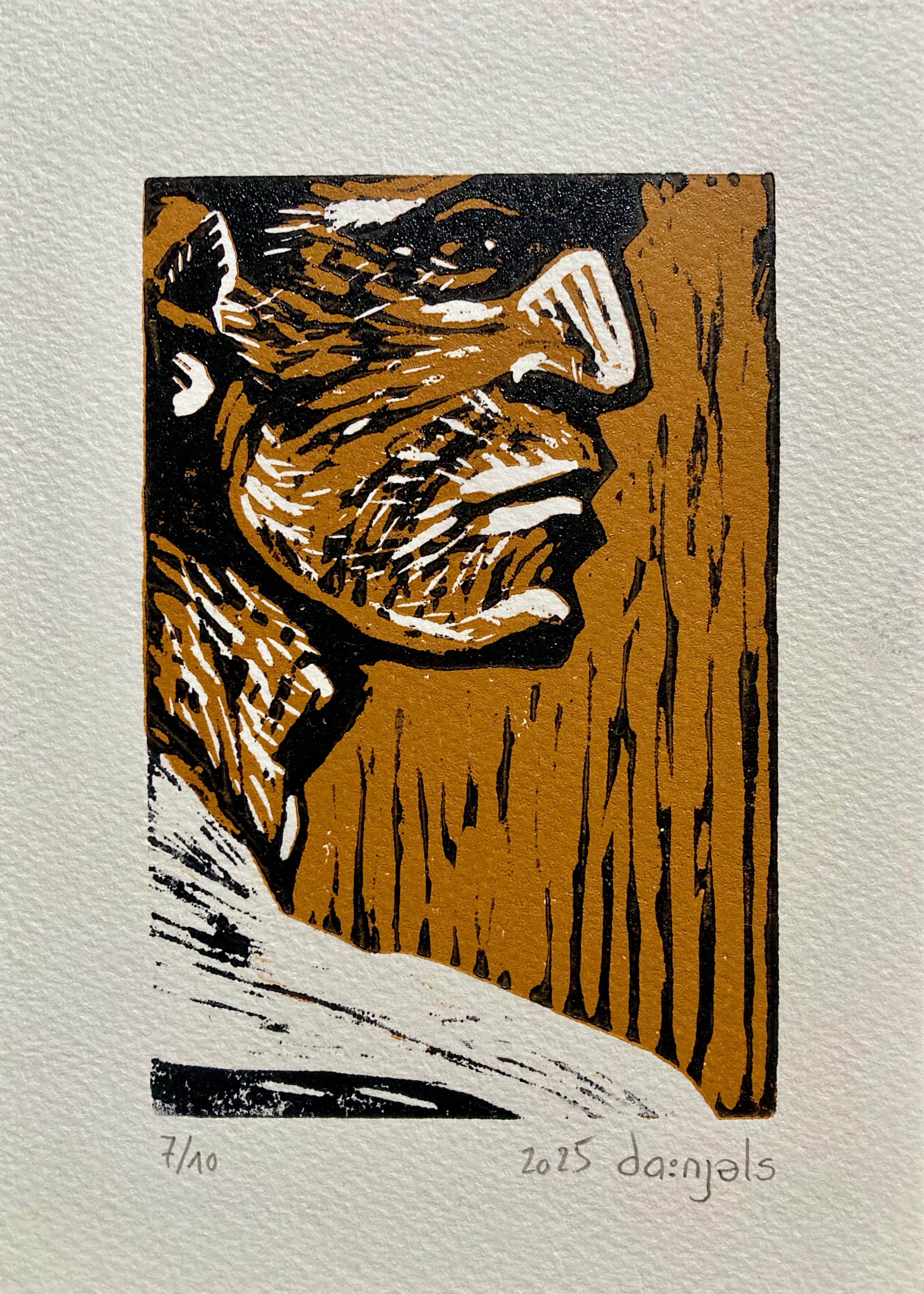 Kunst werk van da:njels: hybris - Drukinkt op Canson papier - 10 x 15 cm - 2025