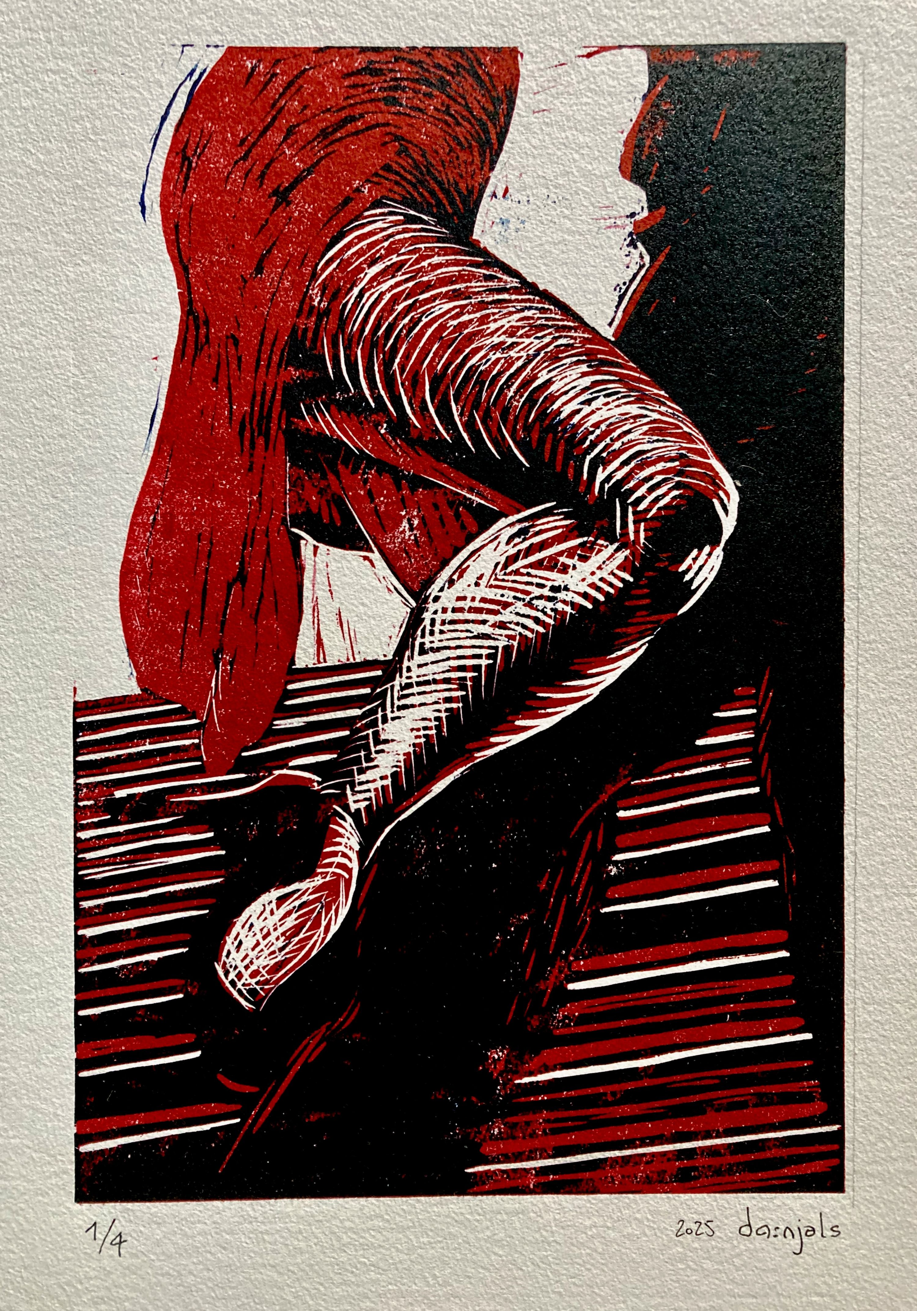 Kunst werk van da:njels: rodilla - Drukinkt op Hahnemuhle papier - 20 x 30 cm - 2025